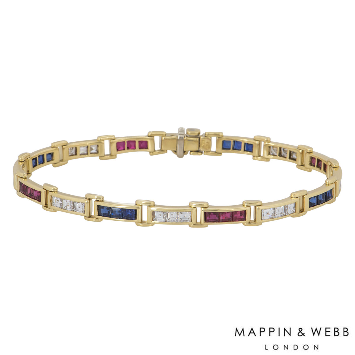 Mappin & Webb Yellow Gold Diamond And Multi-Gem Bracelet | Rich Diamonds